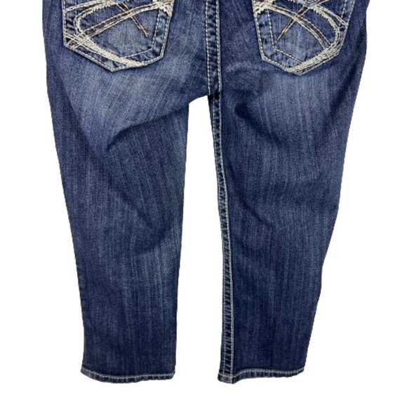 Silver Jeans Womens Suki Surplus Low Rise Capri Jeans Sz 26 Western Festival Y2K - Picture 10 of 14